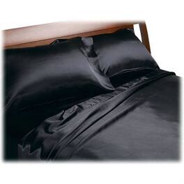 Hivvago - California King size Satin Sheet Set - Black
