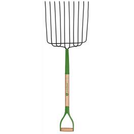 John Deere - 10 Tine Steel Ensilage Fork 30 in. Wood Handle