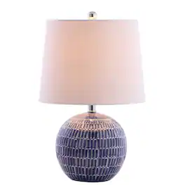 Jonathan Y - Ronald 21" Ceramic LED Table Lamp - Navy