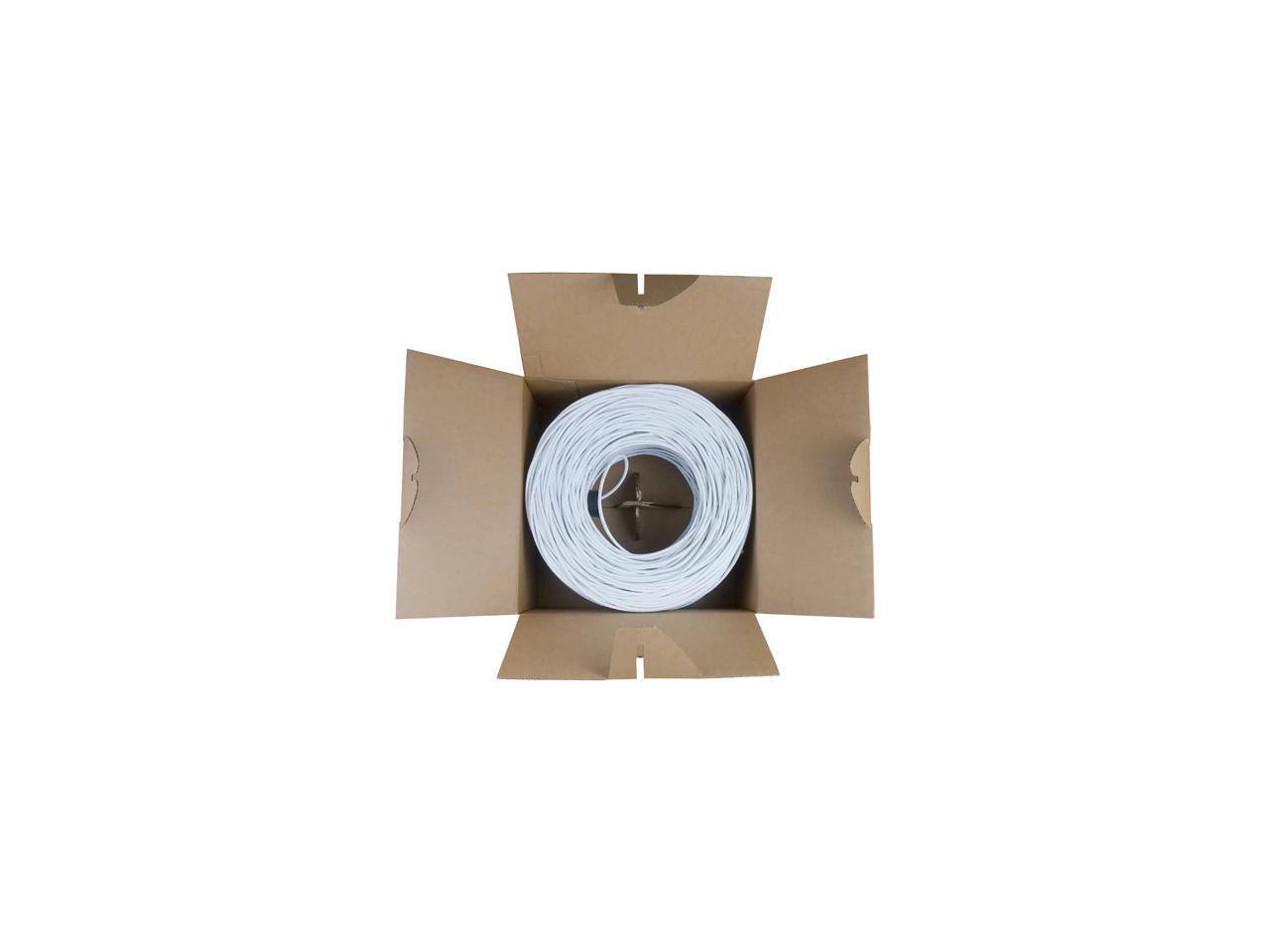 Alt View 1. Nippon Labs - Nippon Labs 50CPE-5E-SD-1K-WH 1000 ft. Bare Copper 24AWG CMR UTP Cat5e Bulk Cable, 350MHz, Solid Wire - White.