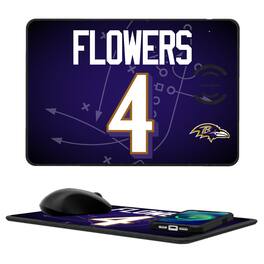 Keyscaper - Zay Flowers Baltimore Ravens Wireless Charger and Mouse Pad - Black