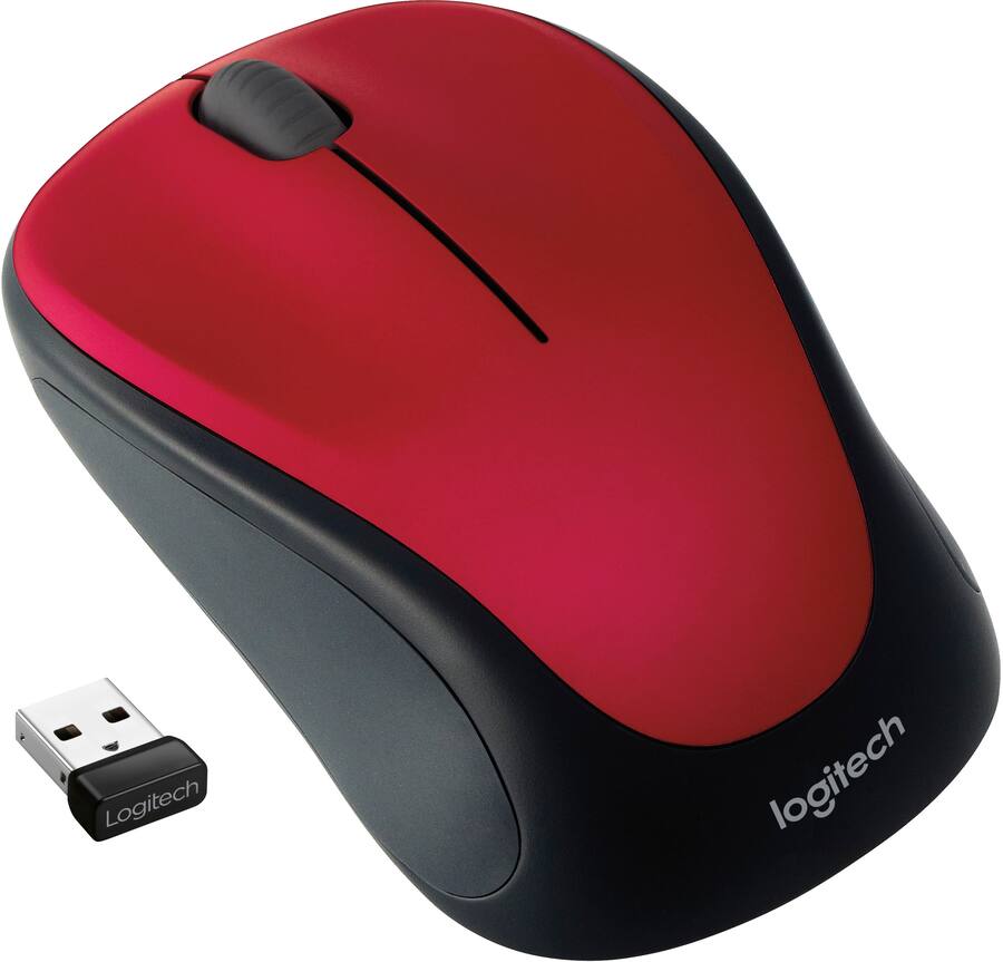 Logitech M317 Wireless Optical Mouse Wireless Red 910-002893 - Best Buy