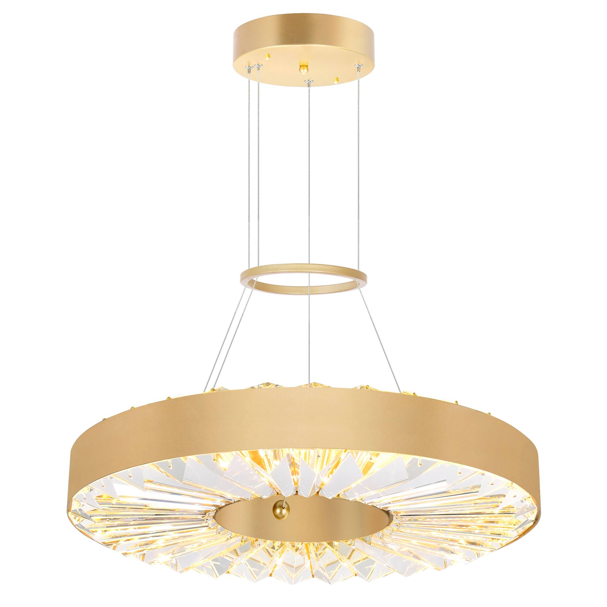 Front. CWI Lighting - Bjoux LED Chandelier With Sun Gold Finish - Sun Gold.