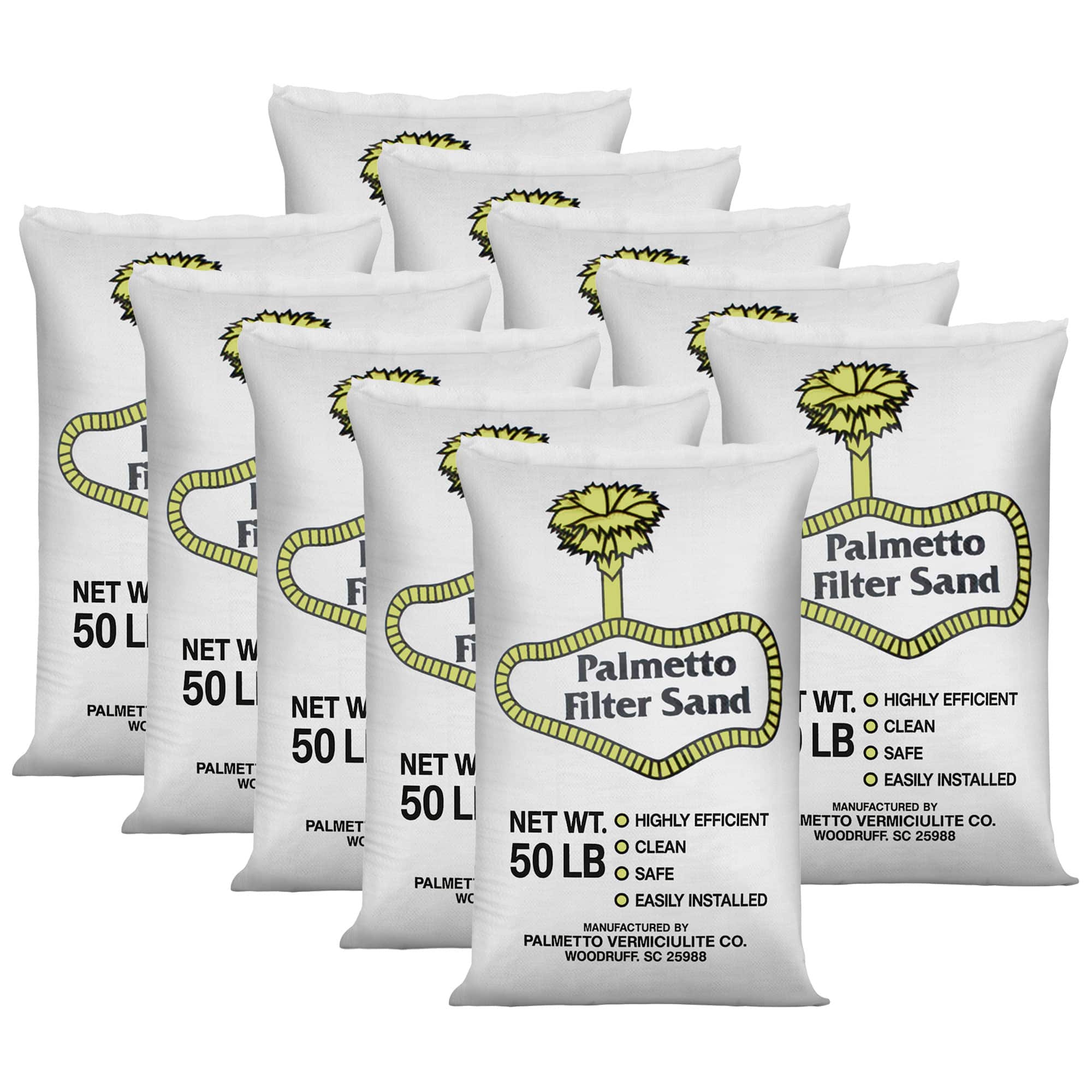 Palmetto - 10 Pack Filter Sand Residential & Commercial Pool Sand Filters 50 Pound price history on PriceWatchPro