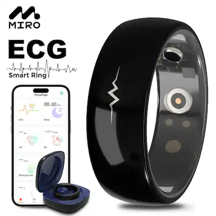 MIRO ECG Smart Ring
HomePage
00.00 min
ECG
- bpm
Sleep
- mmHg
HR
- mmHg
BP
Blood glucose
- °C
Sport