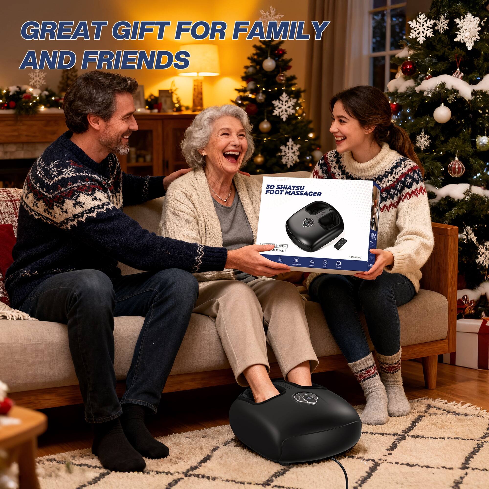 GREAT GIFT FOR FAMILY AND FRIENDS

3D SHIATSU FOOT MASSAGER

SURE MASSAGER