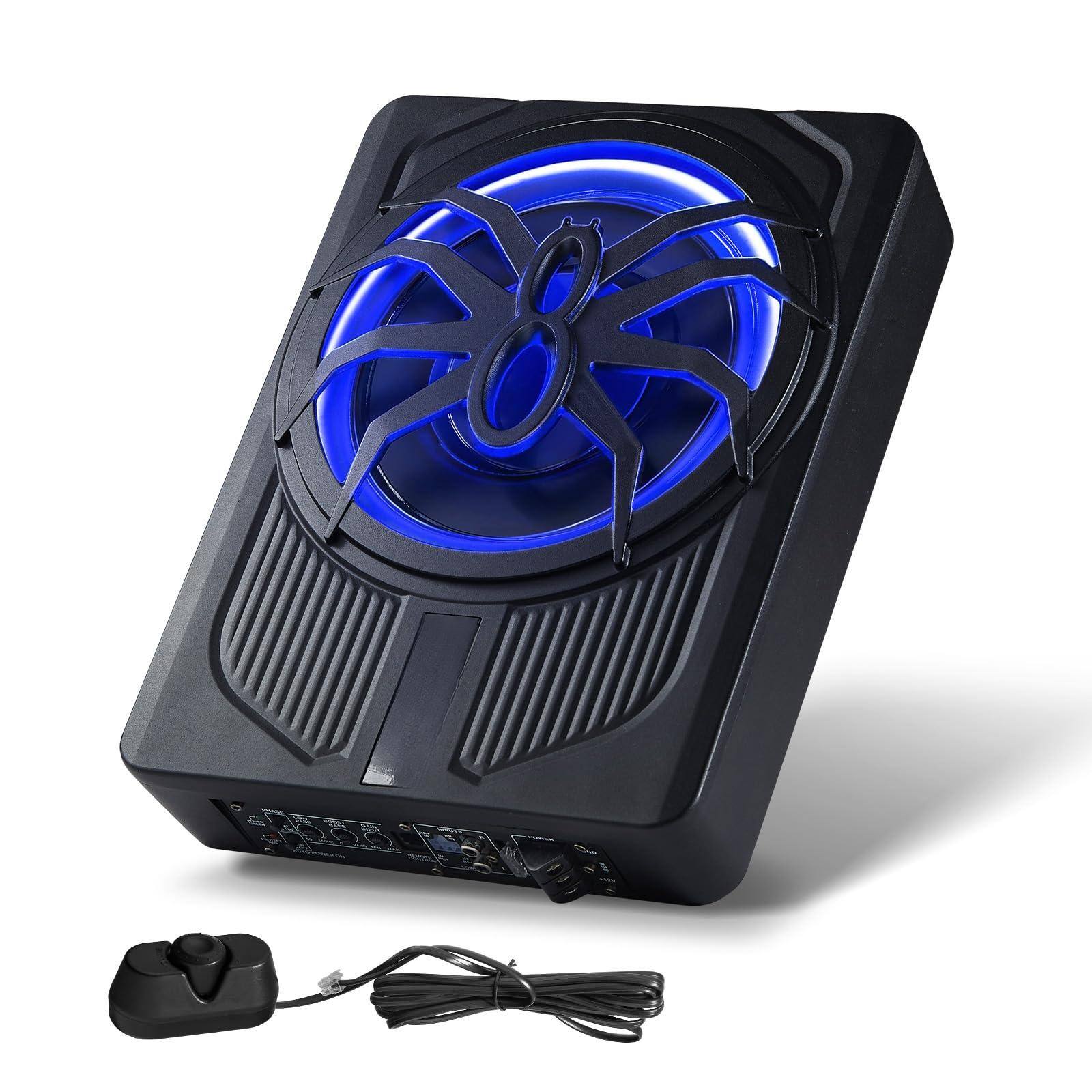 TECH SAFARI 8 Underseat Car Subwoofer Slim Subwoofers Under The Seat ...