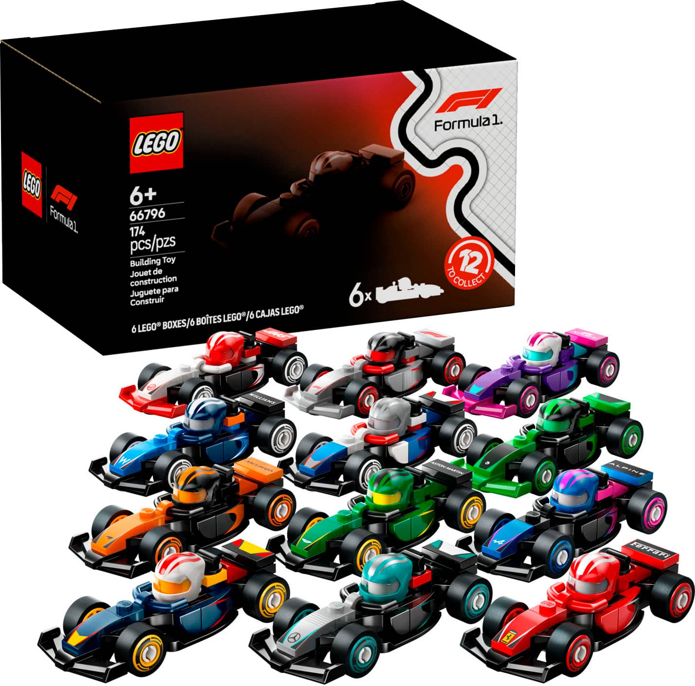 LEGO Formula 1: 6+ 66796 174 pcs/pzs Building Toy Jouet de construction Juguete para Construir Cajas LEGO 6 Botas LEGO*/6 6 LEGO BOXES/6 Formula 1. TO 12 ut DOCOLLECT 6x nothing_to_tc W .. UTY BAPINE { FFFF 2 a A