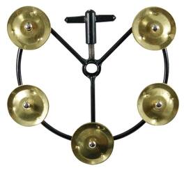 Tycoon Percussion - 10" Hi-Hat Tambourine, 10 Pairs of Brass Jingles, Durable Rubber Padded Strike Zone for Extended Lifespan, Large