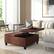 Left. Simpli Home - Ellis Coffee Table Storage Ottoman - Distressed Saddle Brown.