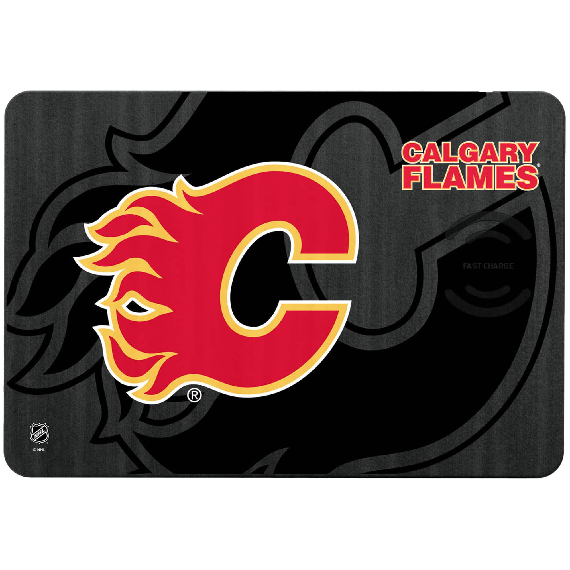 Keyscaper - Calgary Flames 15W Fast Wireless Charger and Mouse Pad - Multicolor