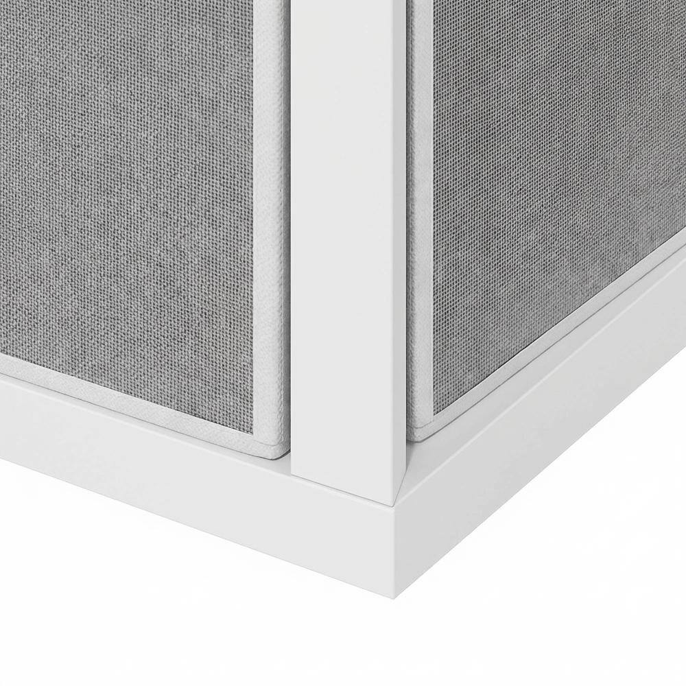 Alt View 2. FurniFact - Wooden bookcase with modern design and sturdy construction - White.