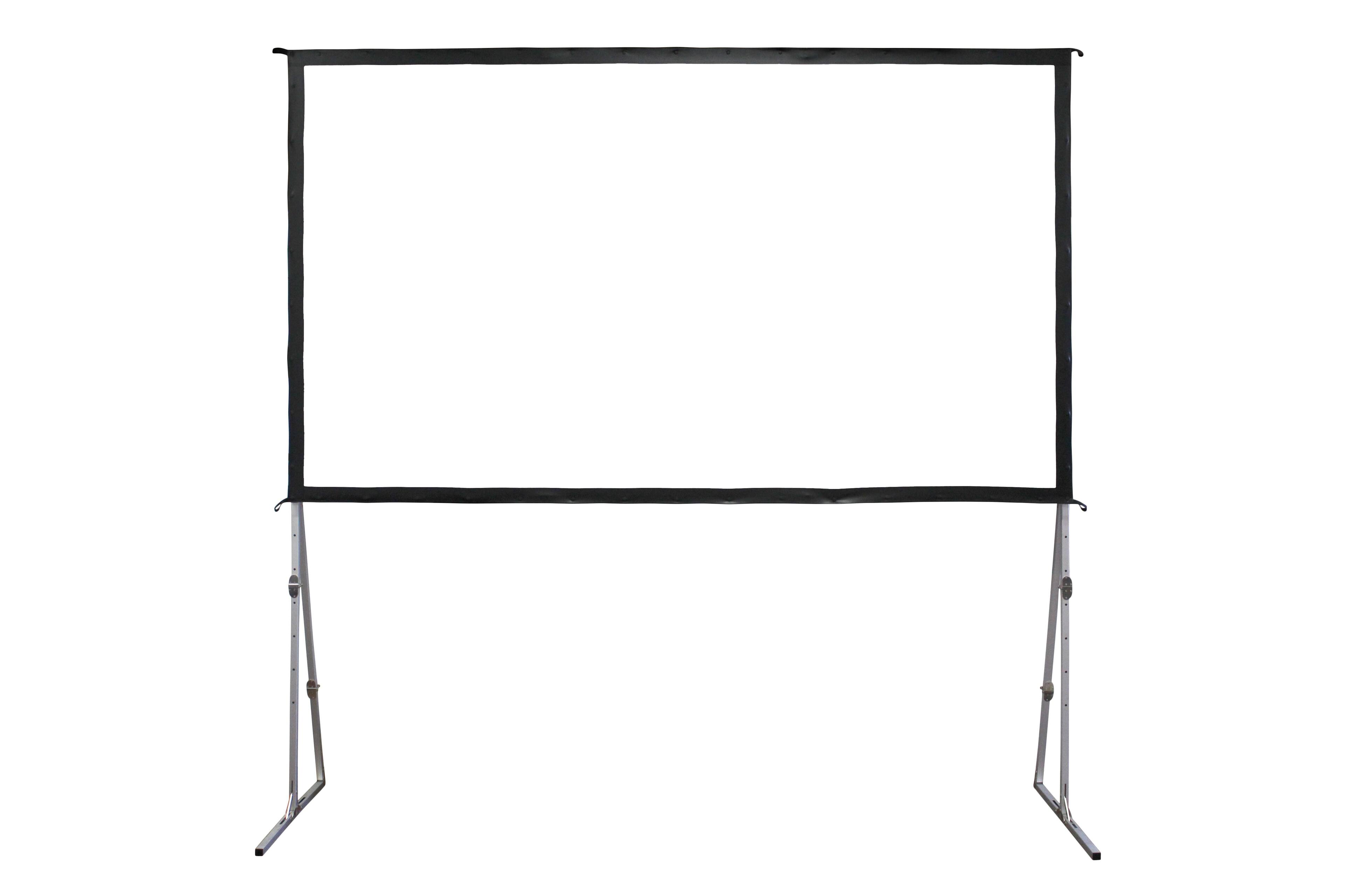 Back. Elite Screens - Yard Master Plus Portable Outdoor Folding-Frame Matte White Screen, 145" diag., 16:9, Carrying Bag, OMS145H2PLUS - Silver.