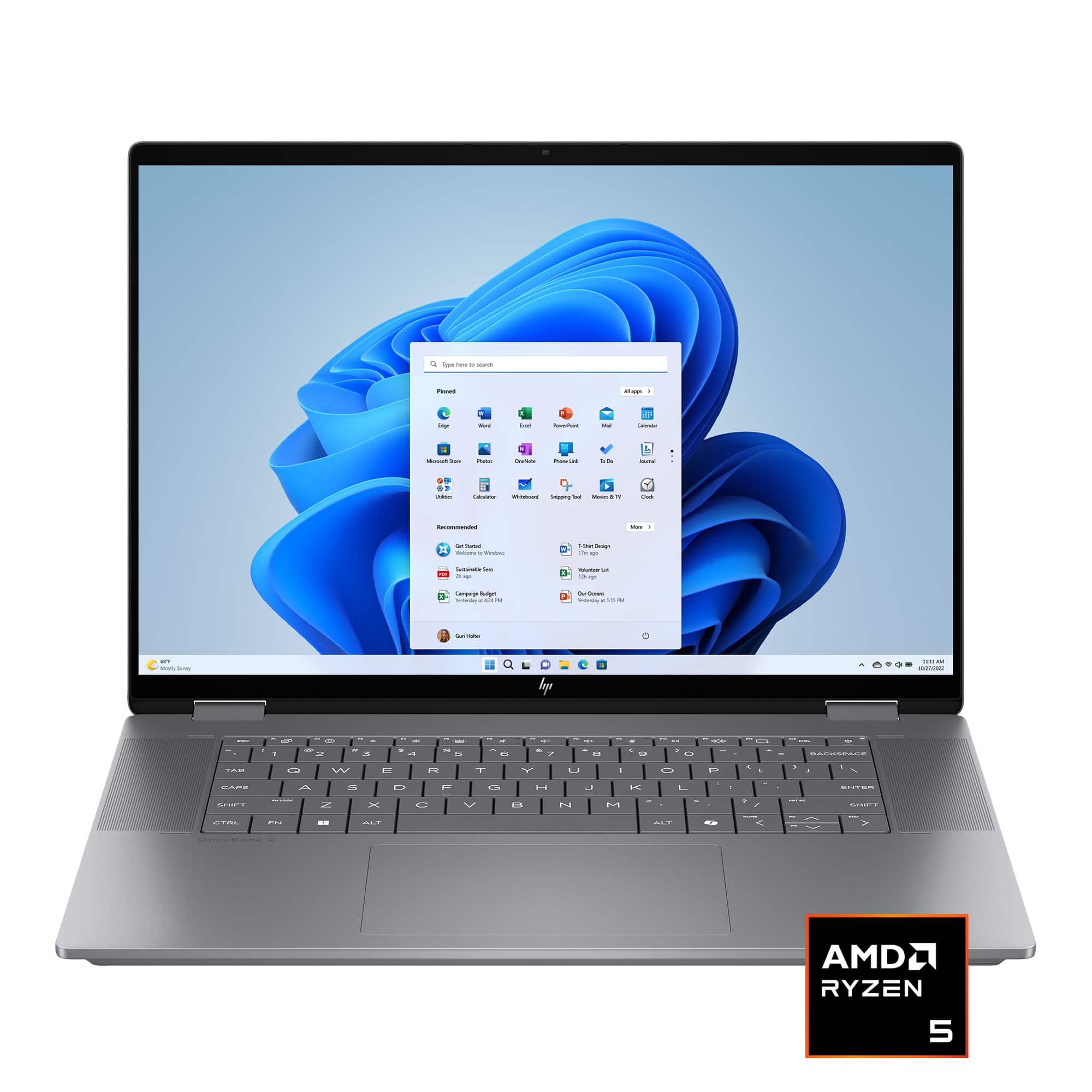 AMD Ryzen 5 laptop computer.