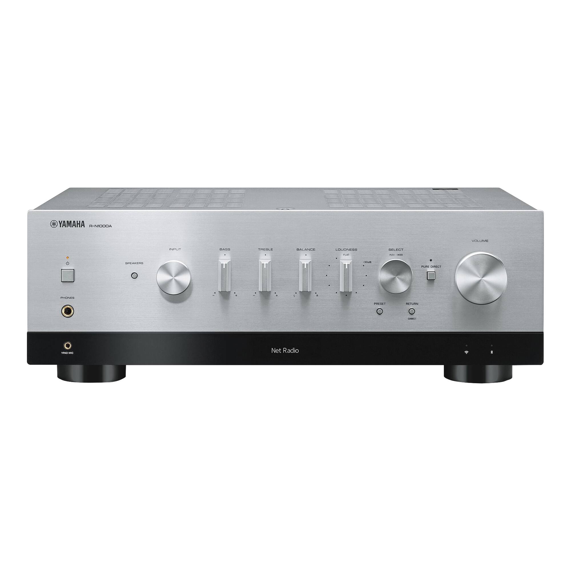 Alt View 12. Yamaha - Bluetooth 240-Watt 2.0-Channel Network Stereo Receiver with Remote - Silver.