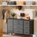Left. Acekool - 10 Drawer Dresser for Bedroom with Wooden Top, Rustic Brown Tv Stand Dresser with Power Outlet for 55" - Grey.