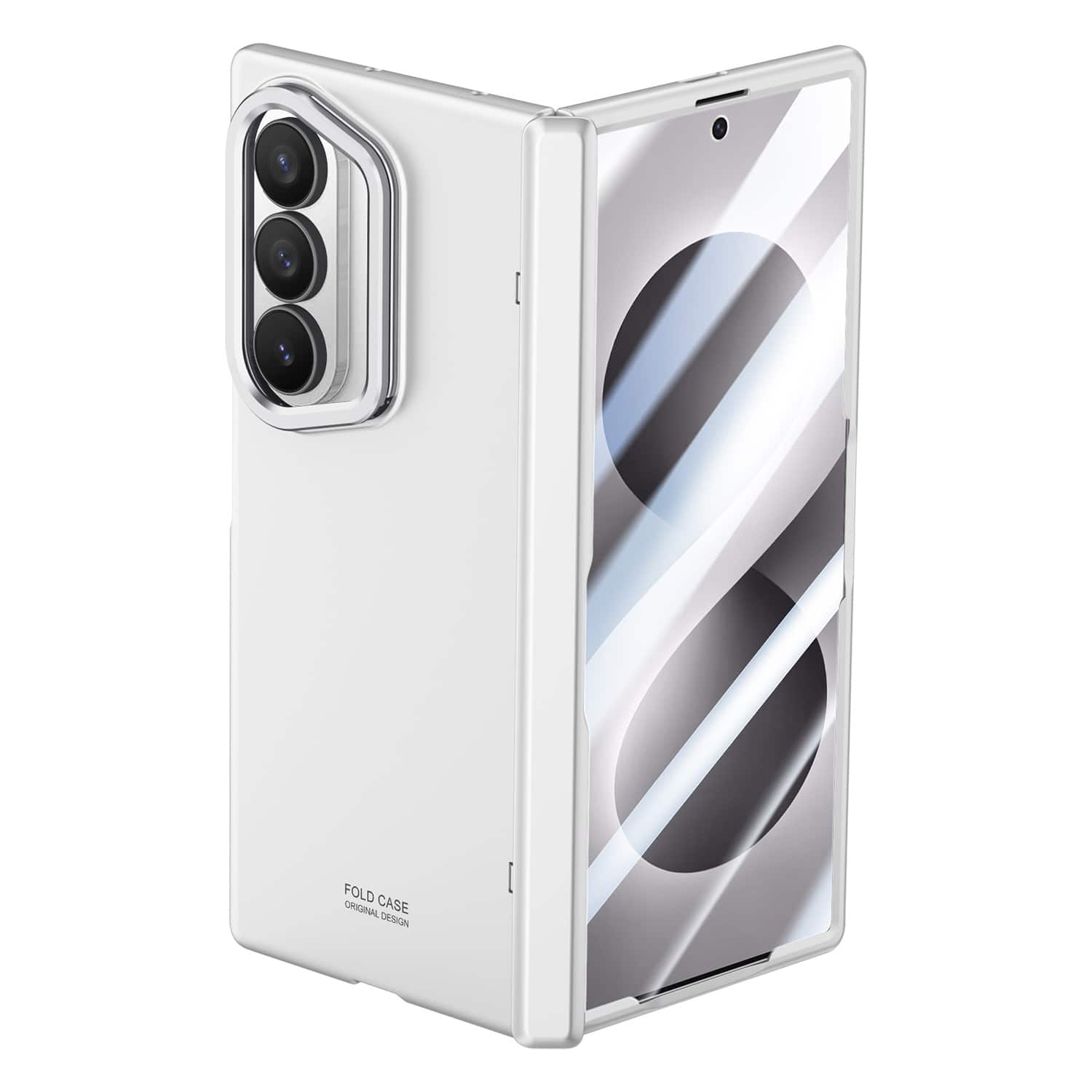 Dteck - for Samsung Galaxy Z Fold8 Ultra Magnetic Case with Built-in HD Screen Protector & Lens Stand Hard PC Full Back Cover - Silver(Clear Film) price history on PriceWatchPro