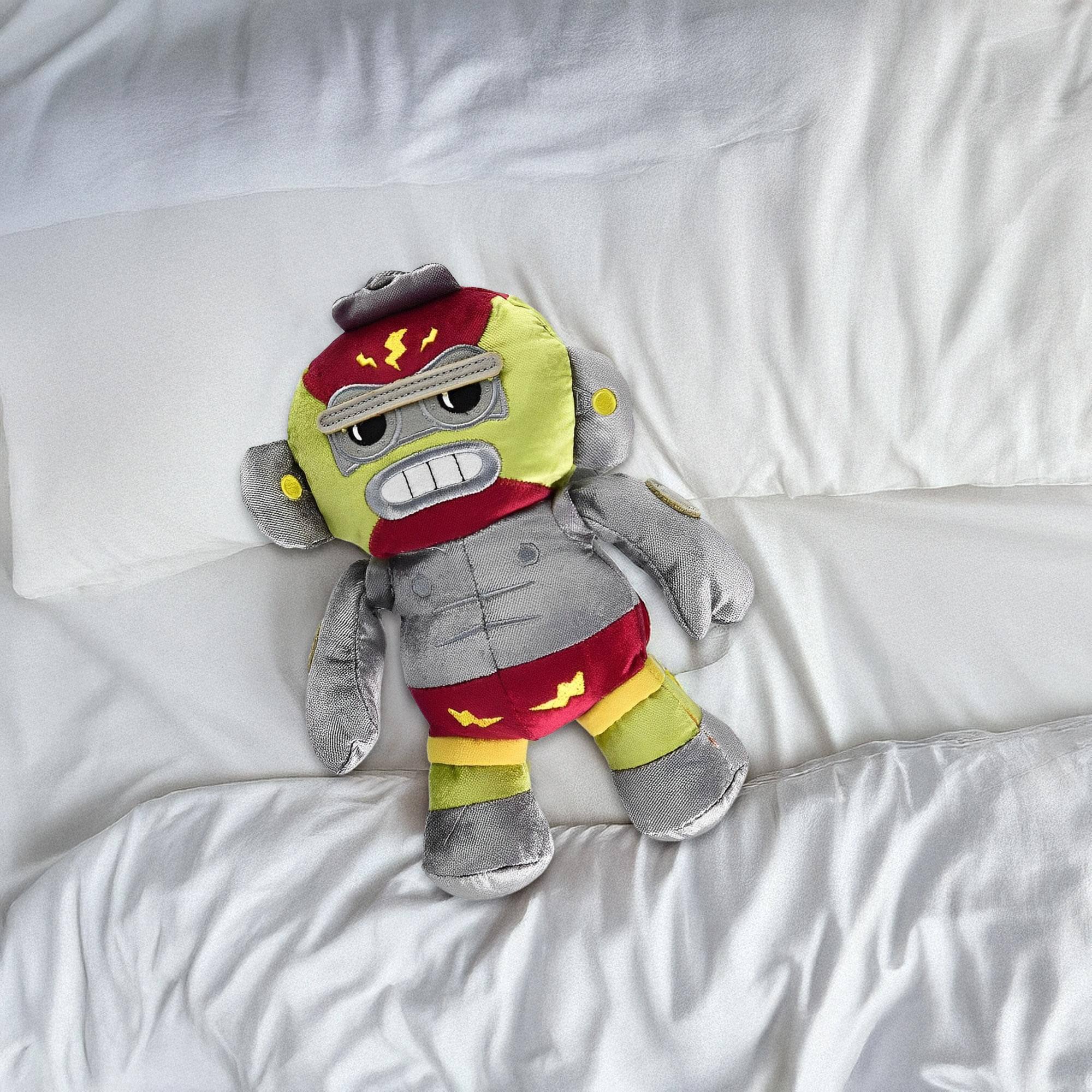 Alt View 1. Crowded Coop - WhimWham 8" Plush, Monkey Robot Lucha Libre.