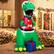 Alt View 3. Costway - 6FT Inflatable Christmas Dinosaur Dinosaur Decoration with LED Lights & Gift Box - Multicolor.