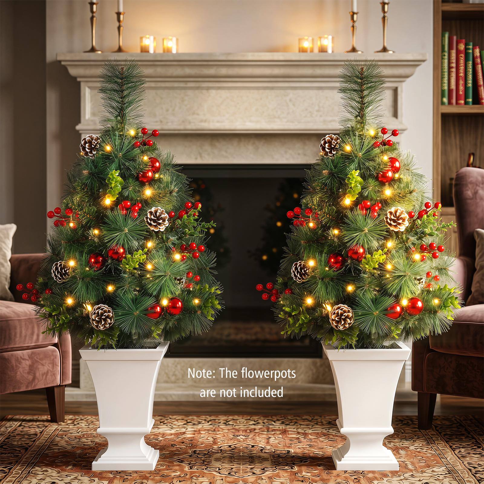 Note: The flowerpots are not included