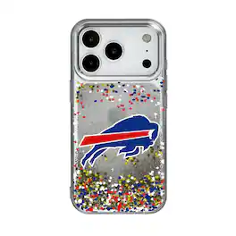 Keyscaper - NFL - Buffalo Bills iPhone Glitter Case with Confetti Design - 15 - Multicolor