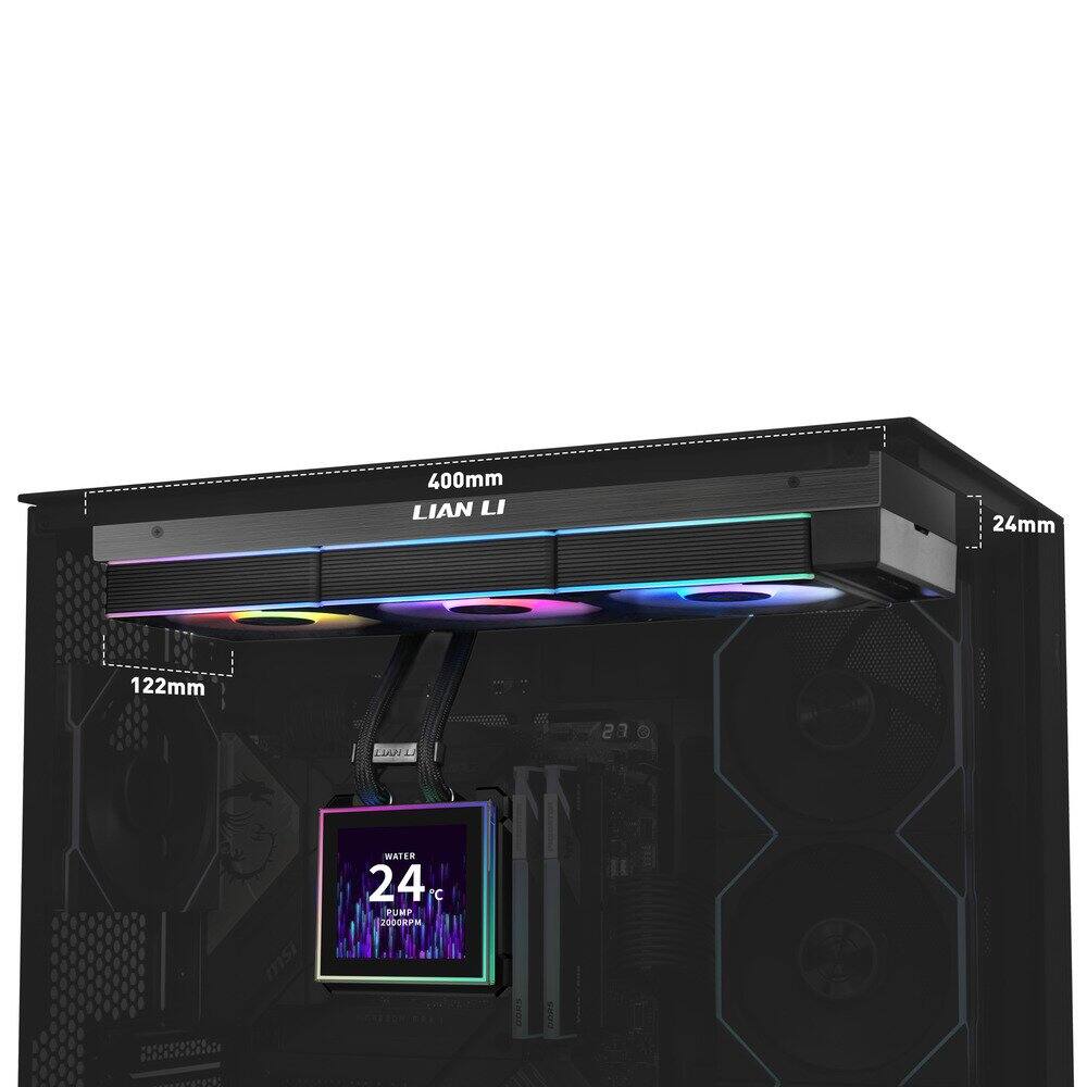 Lian Li Hydroshift II LCD S 360 CL HS2LCDS36CB CPU Cooler 360mm
