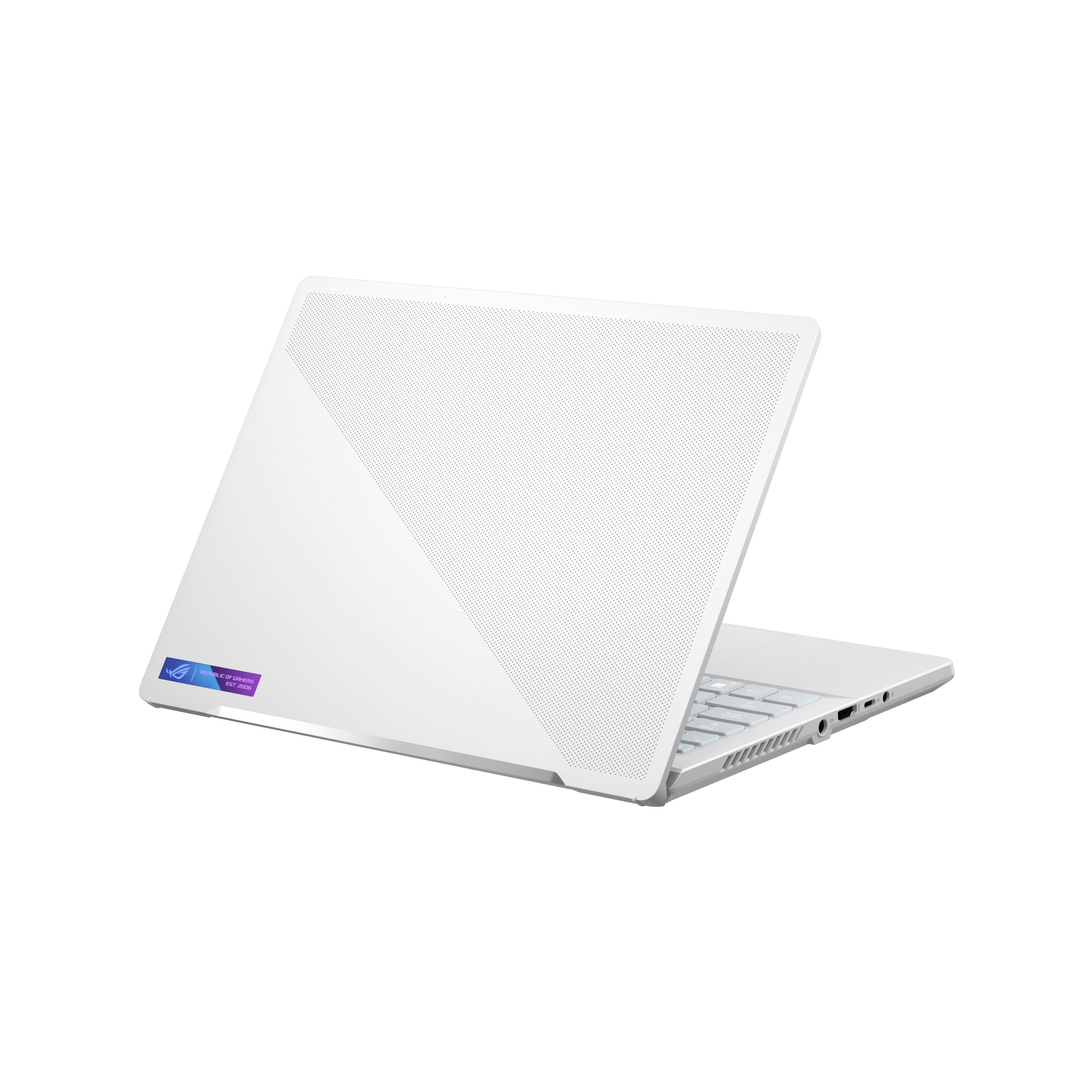 Alt View 7. ASUS - ROG Zephyrus 14” WQXGA 120Hz Gaming Laptop – AMD Ryzen 9– 16GB DDR5 Memory – AMD Radeon RX 6700S – 1TB PCIe 4.0 SSD - White.