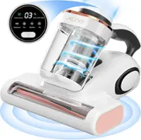 JIGOO - J300 Mattress Bed Vacuum Cleaner, Dust Sensor, UV & Ultrasonic, 13Kpa Suction 500W Handheld Vacuums for Dust & Pet Hair - White - Front_Zoom