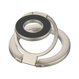 Dteck - Mag Safe Magnetic Phone Ring Stand Three-Foldable Double-Sided Magnet Grip Holder,Car Mount Compatible,Phone Kickstand - Gold