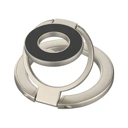 Front. Dteck - Mag Safe Magnetic Phone Ring Stand Three-Foldable Double-Sided Magnet Grip Holder,Car Mount Compatible,Phone Kickstand - Gold.