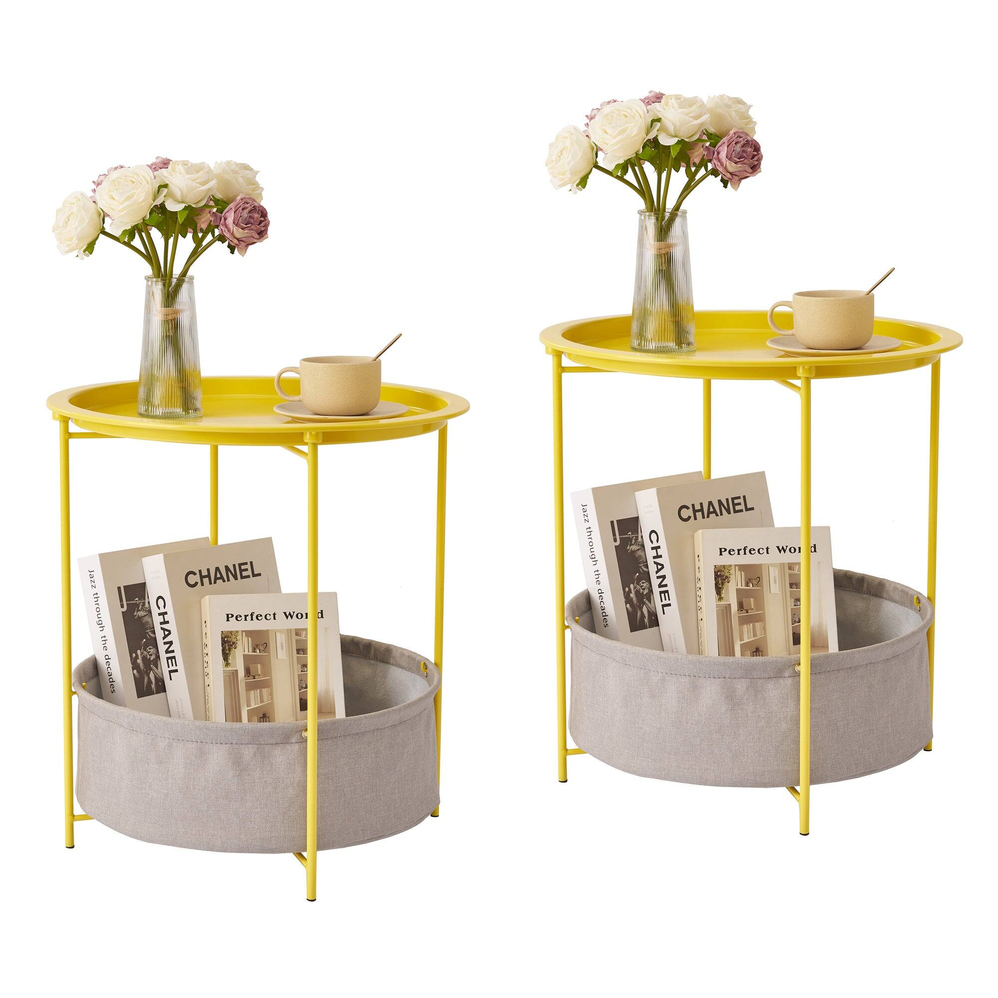 With basket 2PCS Yellow