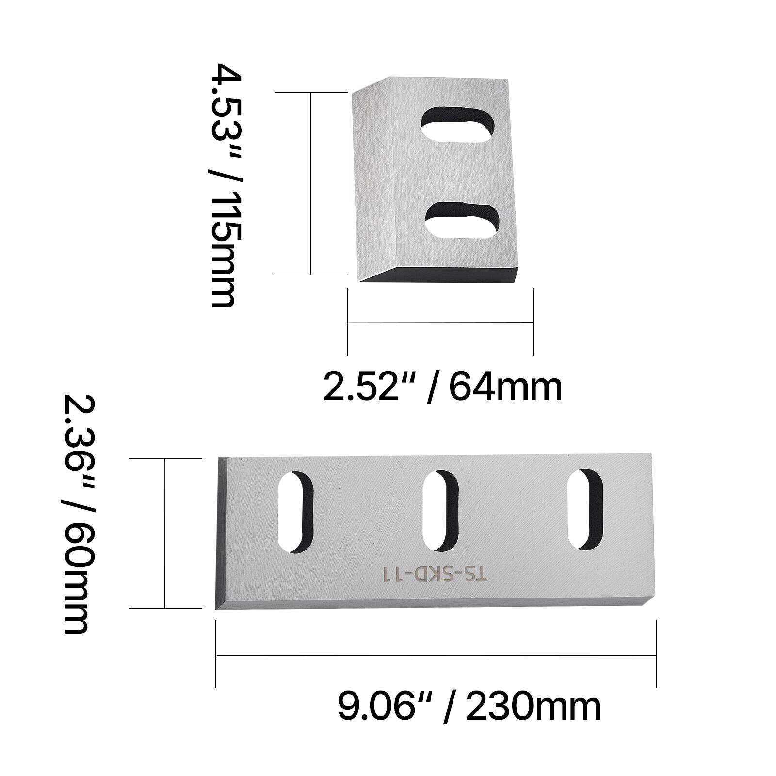 2.36" / 60mm  
4.53" / 115mm  
2.52" / 64mm  
9.06" / 230mm  
TS-SKD-11