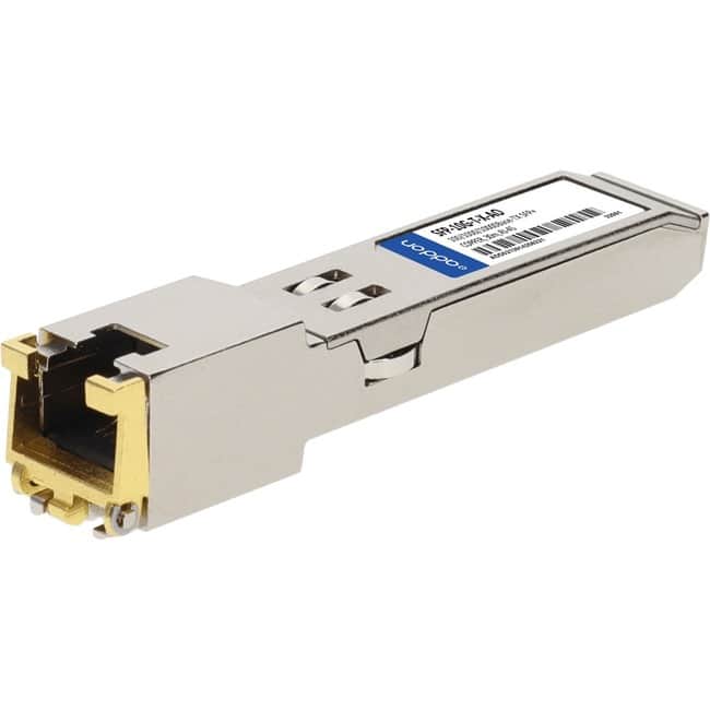 AddOn - Cisco® SFP-10G-T-X Compatible TAA 100/1000/10000Base-TX SFP+ Transceiver (Copper, 30m, RJ-45, -5 to 85C) - For - White