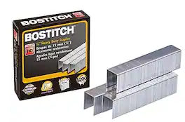 Bostitch - Premium Heavy Duty 5/8" Length High Capacity Staples, Full Strip, 1000/Box - Silver