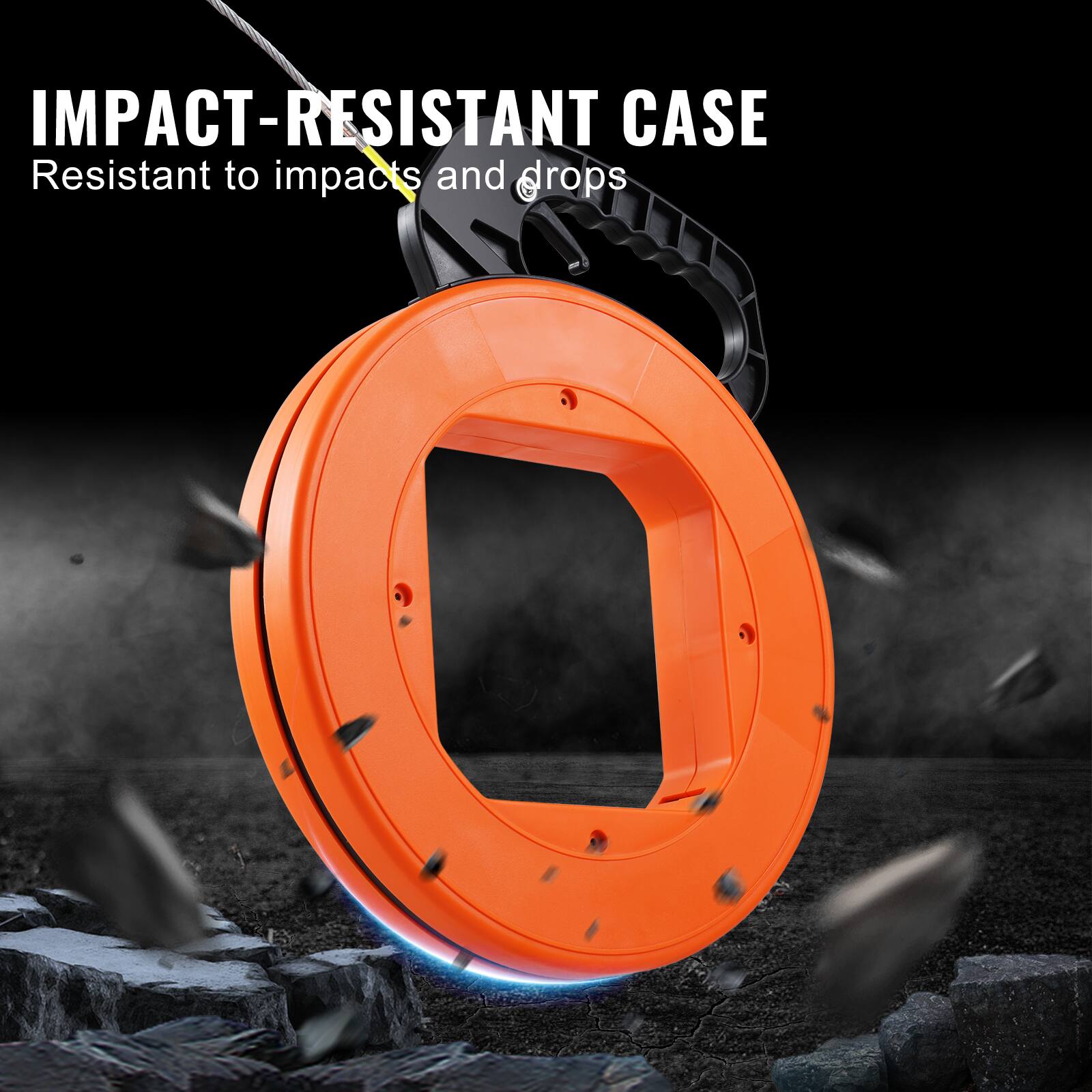 IMPACT-RESISTANT CASE  
Resistant to impacts and drops