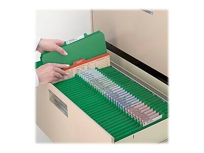 Alt View 4. Smead - 100% Recycled Pressboard Classification Folders, 2/5-Cut Tab, Letter Size, 2 Dividers, Green, 10/Box - Green.
