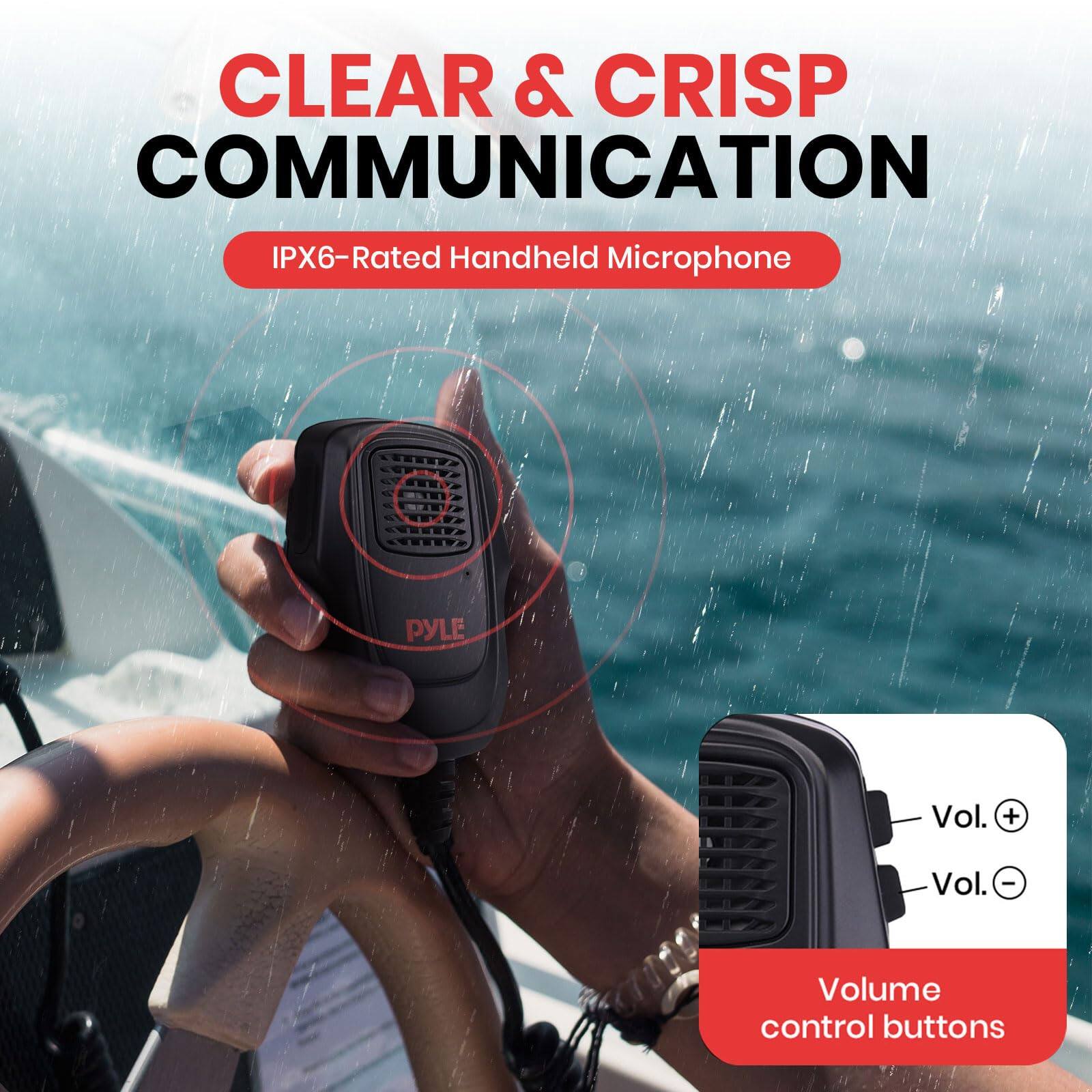 CLEAR & CRISP COMMUNICATION

IPX6-Rated Handheld Microphone

Volume control buttons: Vol. +, Vol. -