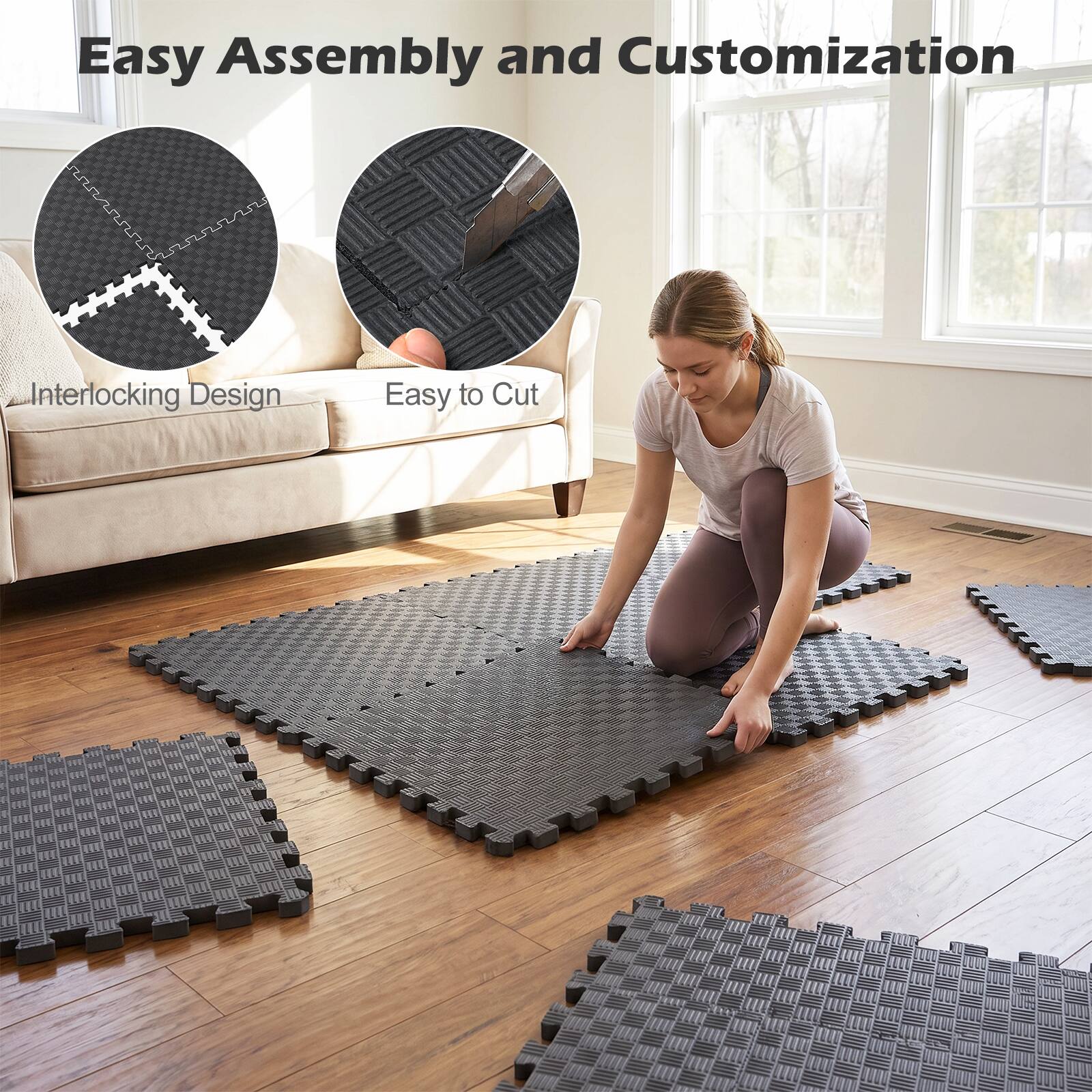 Easy Assembly and Customization

Interlocking Design

Easy to Cut