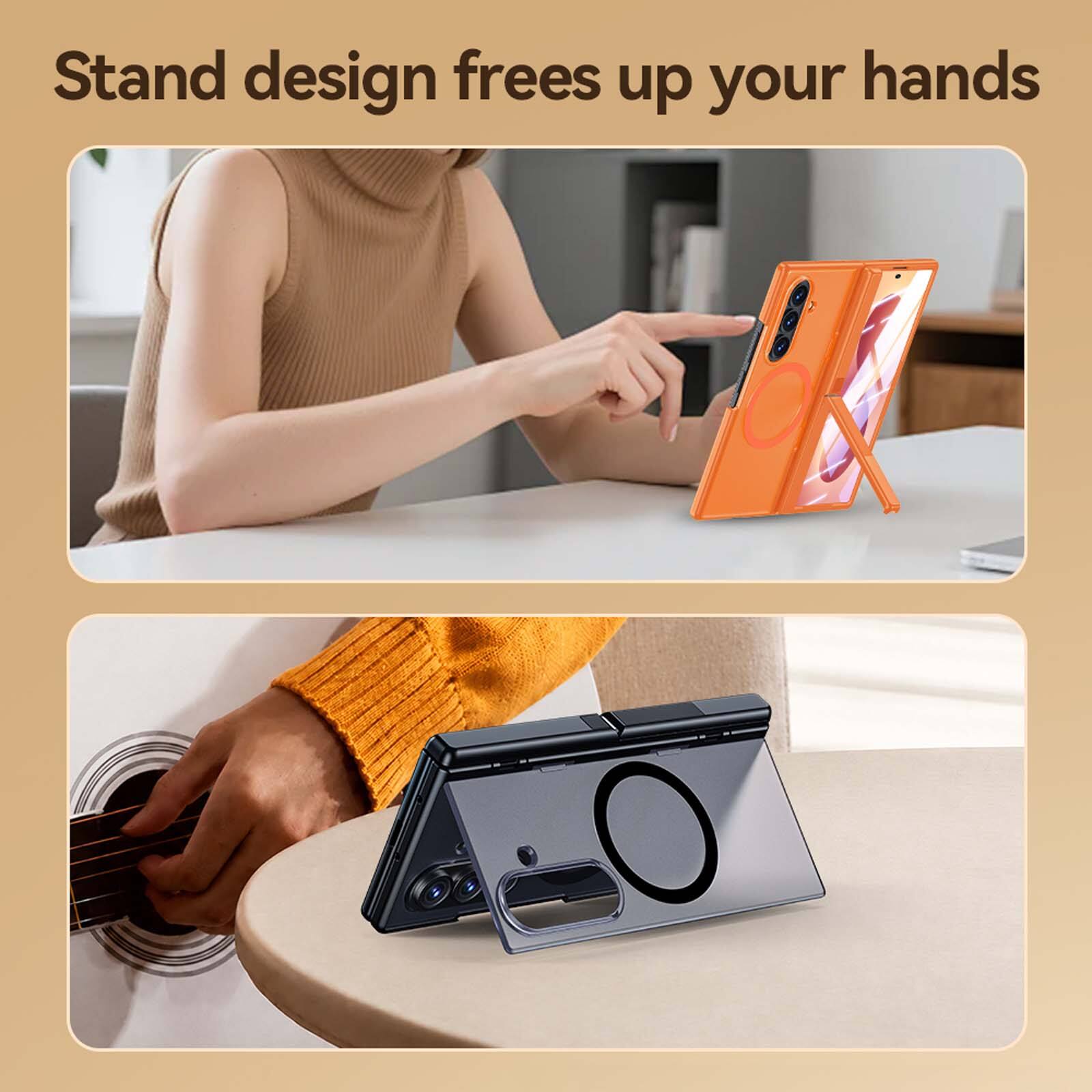 Stand design frees up your hands