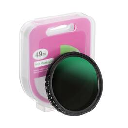 Unique Bargains - 49mm ND Filter, Variable ND2-ND400 Adjustable Neutral Density Slim Optical with Cap for Vlog