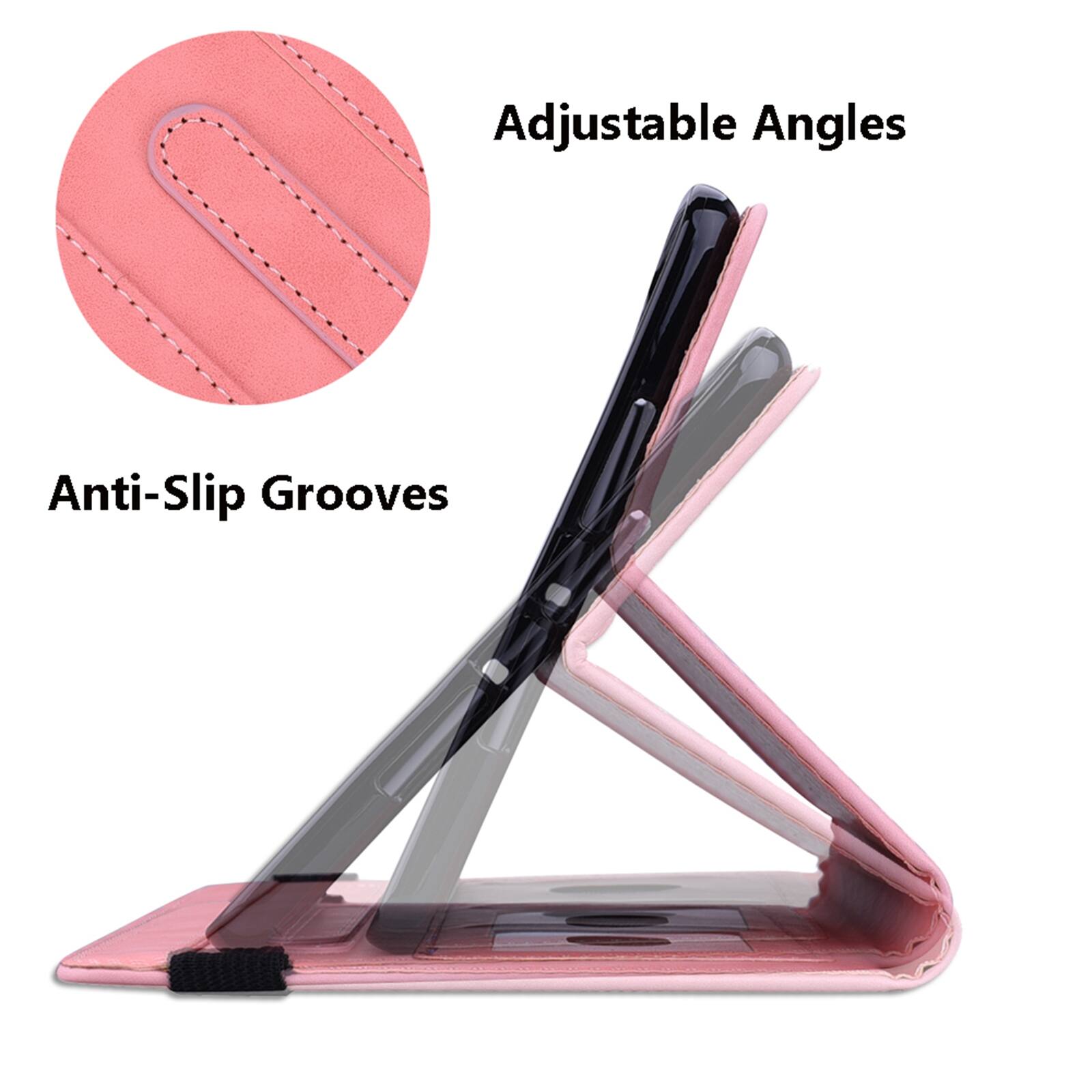 Adjustable Angles  
Anti-Slip Grooves