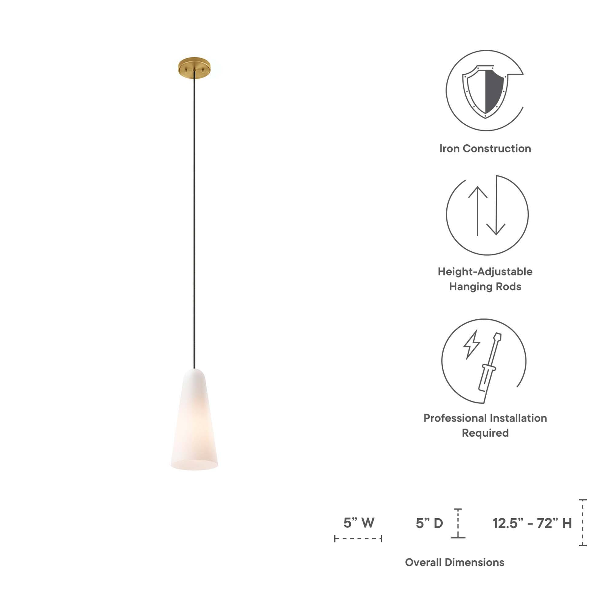 Iron Construction  
Height-Adjustable Hanging Rods  
Professional Installation Required  

Overall Dimensions:  
5" W x 5" D x 12.5" - 72" H
