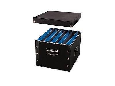 Alt View 2. Snap-N-Store - Snap-N-Store 70% Recycled PVC File Box Lift Off Lid, Letter/Legal Size, Black (SNS01536) - Black.