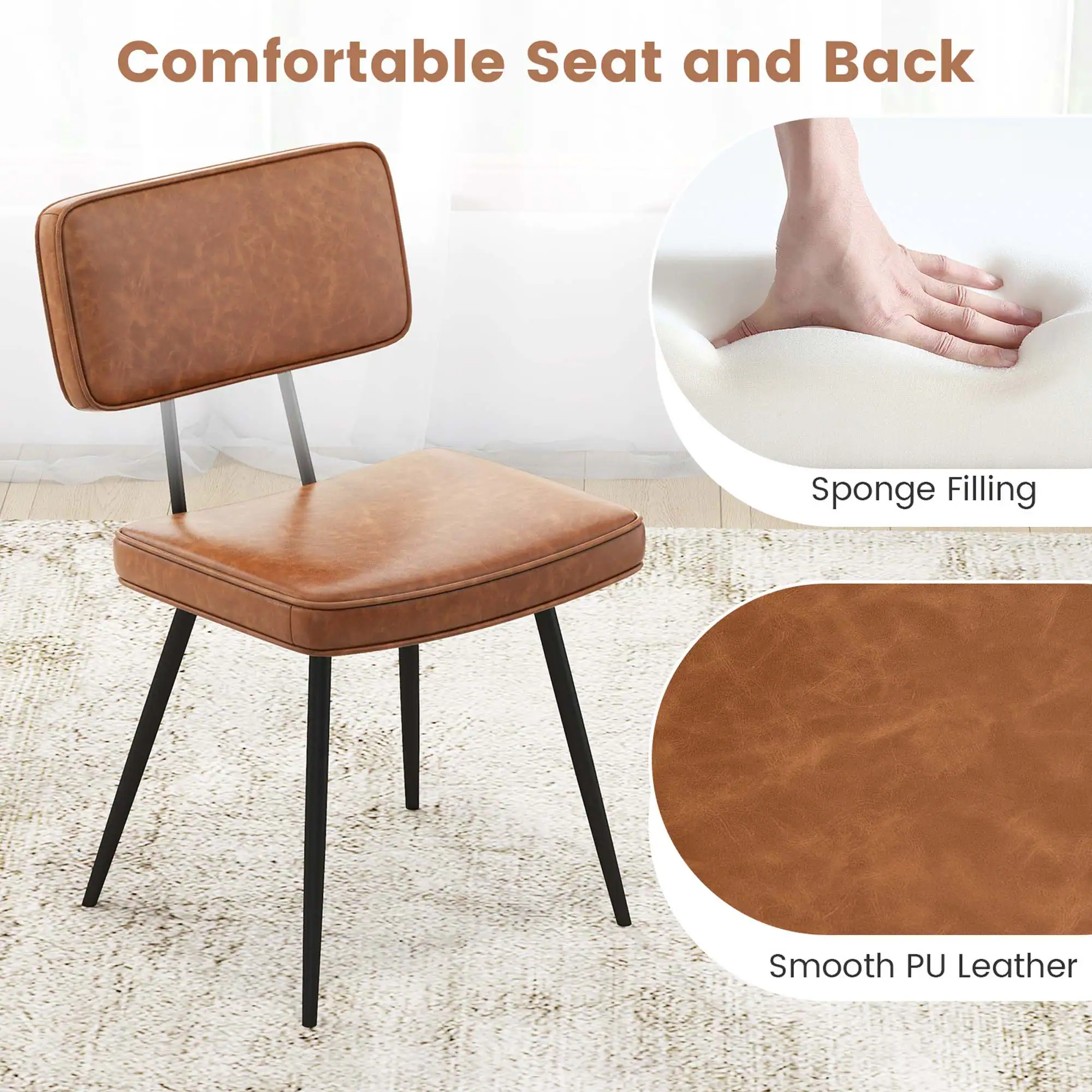 Comfortable Seat and Back

Sponge Filling

Smooth PU Leather