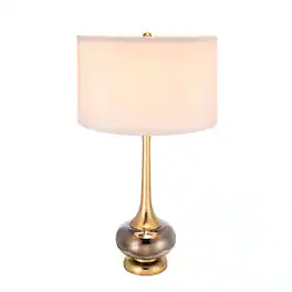 Luckbyte - D15x29" Table Lamp Glass Drum Lamp Shade Assembly Required
