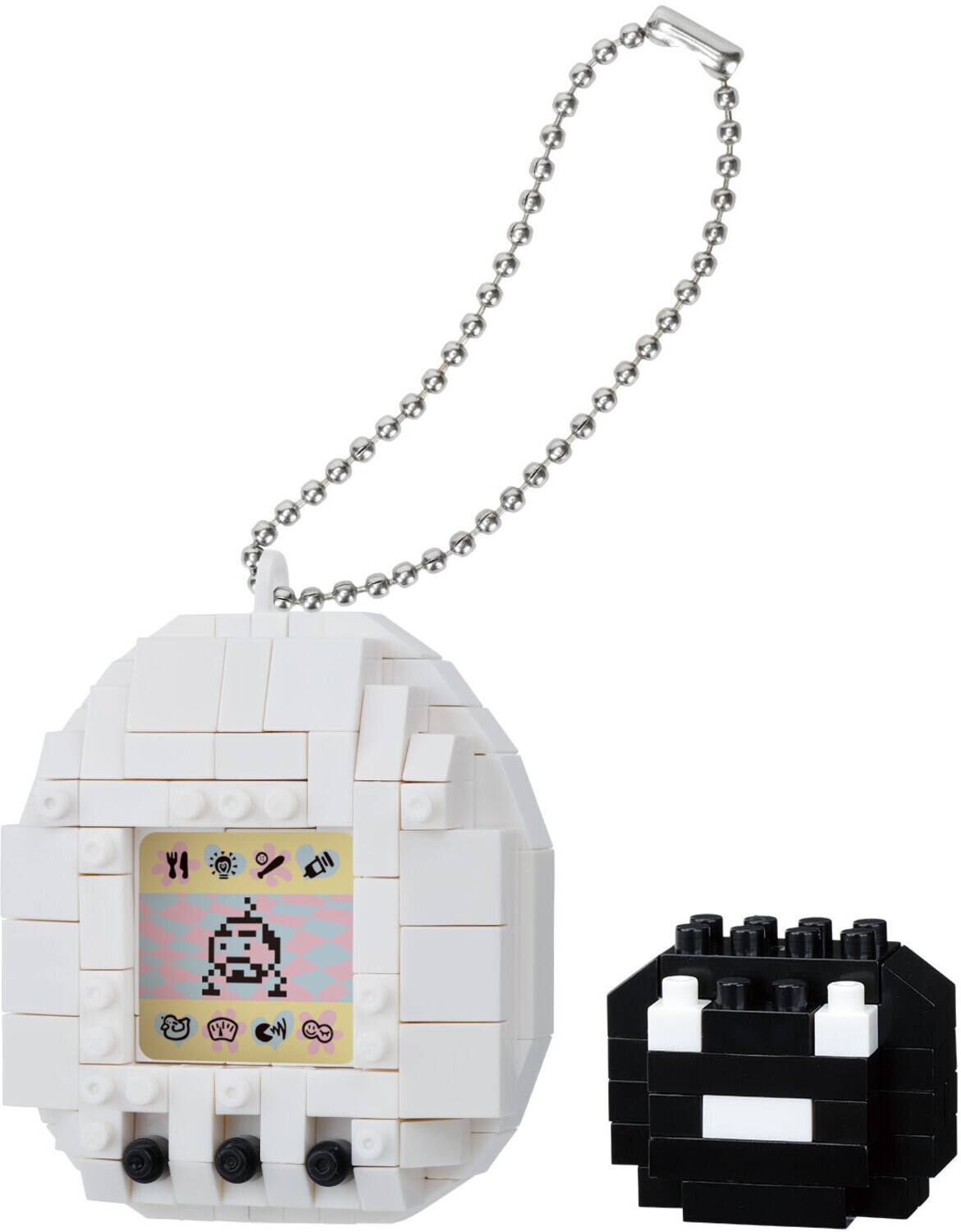 Bandai - Nanoblock - Tamagotchi - Character Collection - First Generation Tamagotchi Building Kit (White) - COLLECTIBLES - Multicolor