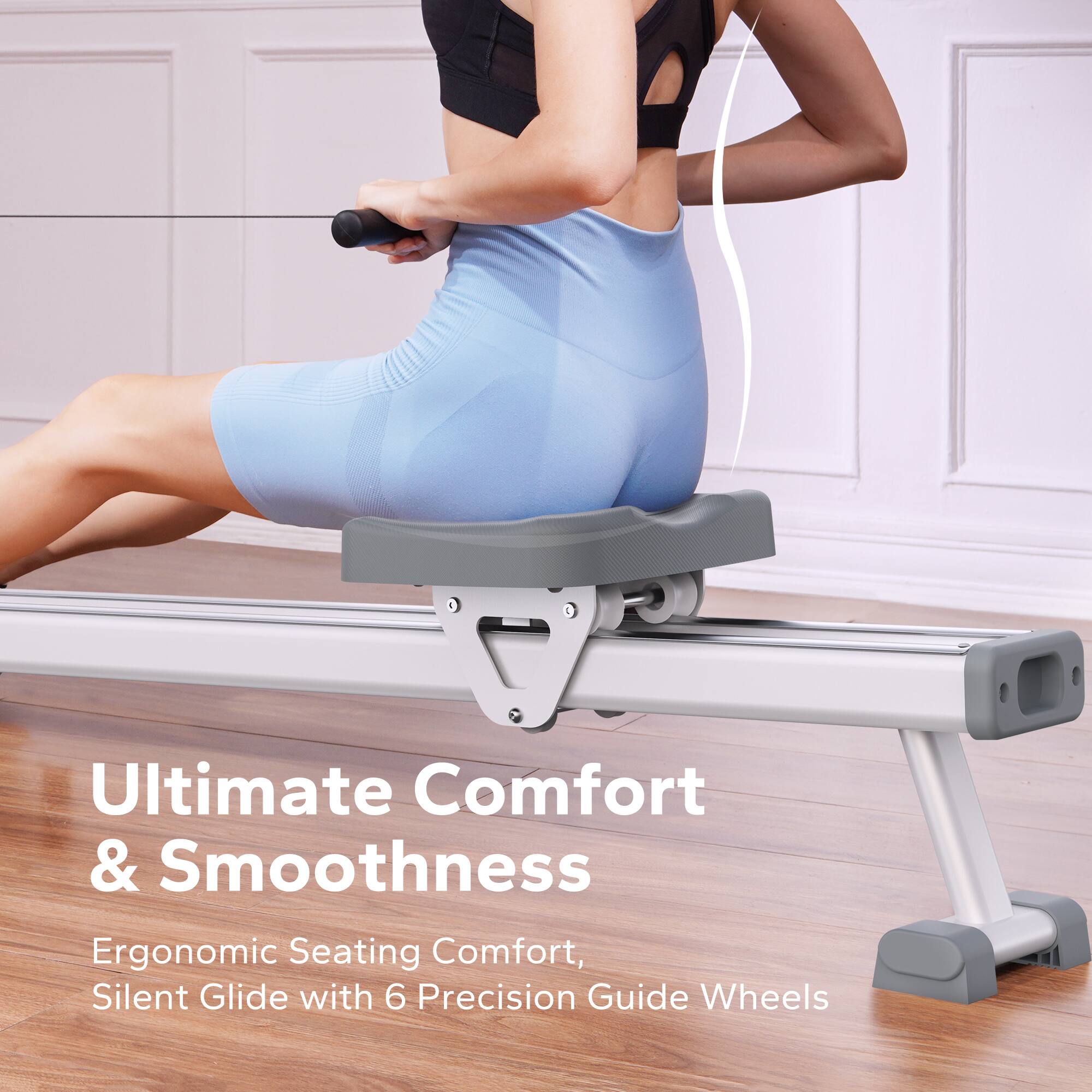 Ultimate Comfort & Smoothness  
Ergonomic Seating Comfort, Silent Glide with 6 Precision Guide Wheels