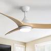 Front. Sofucor - Ceiling Fans with Lights 52" Low Profile Indoor Bedroom Ceiling Fan Dimmable LED 6 Wind Speed - White.