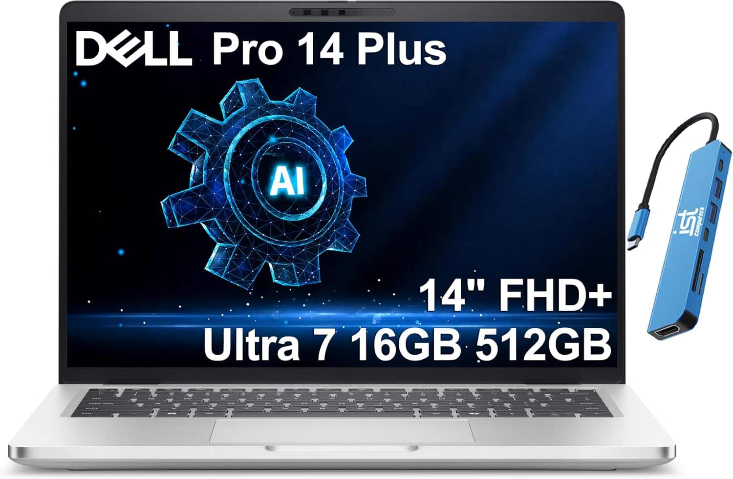 "Dell - Pro 14 Plus 14"" FHD+ Laptop - AI PC - Intel Core Ultra 7 266V - 16GB RAM - 512GB SSD - Wi-Fi 7 - Win 11Pro - Silver" price history on PriceWatchPro