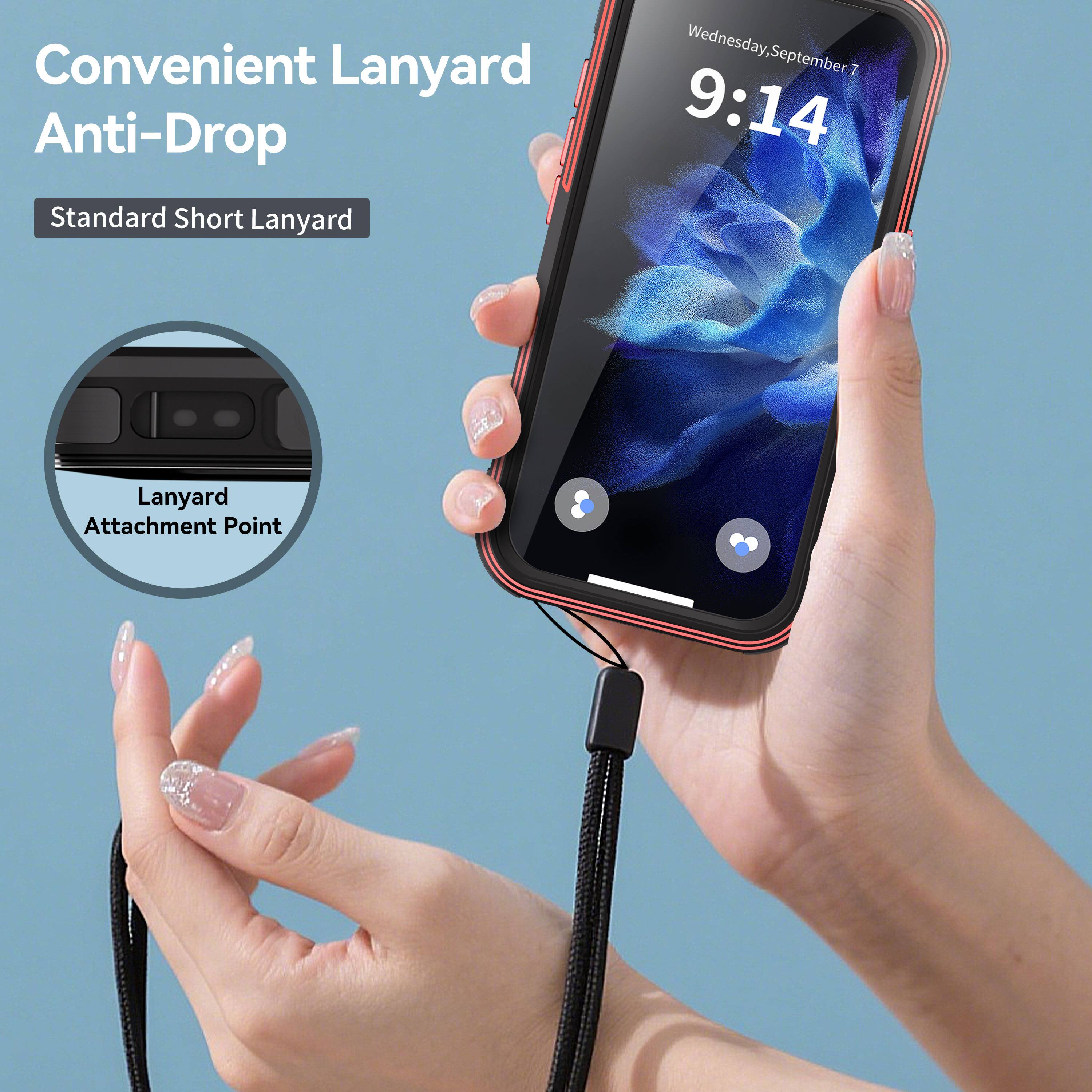 Convenient Lanyard Anti-Drop  
Standard Short Lanyard  
Wednesday, September 7  
9:14  
Lanyard Attachment Point